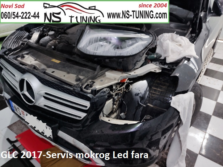 mercedes glc 2015 2016 2017 2018 mokar far kondenz reparacija predihtovanje led farova servis novi sad ns tuning